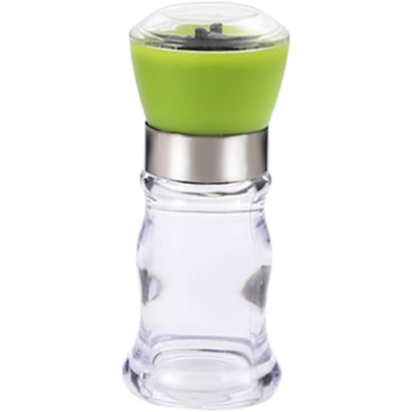 1 Piece Spice Grinder, Adjustable Manual Salt Pepper Grinder Seasoning Bottle Spice Grinding Container for Kitchen (Green)