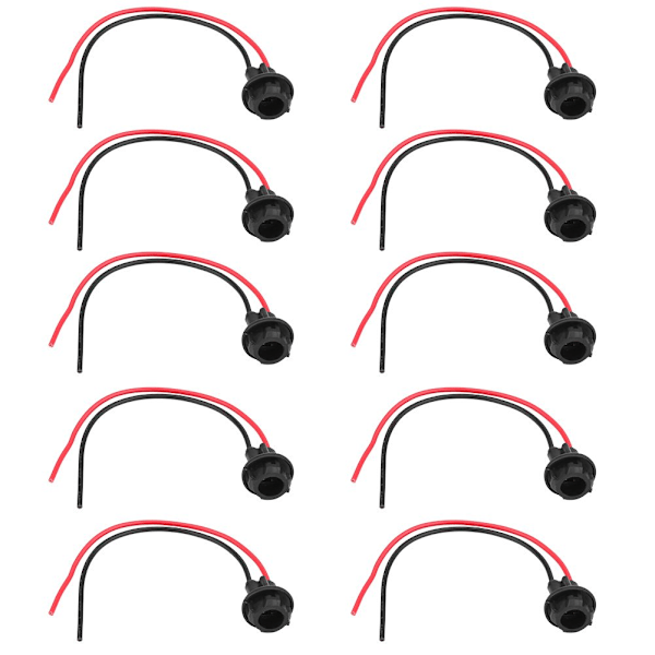 10 stk. Automotive T10 Pære Sokkel Ledning, Stikforlænger LED Wedge Lys Base Adapter