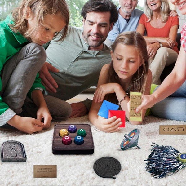 Squid Game Korean Folk Game Set (Korean Traditional Play Game), Korean Game, Family Travel Game