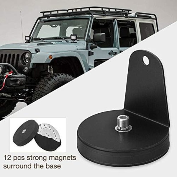 2 stk. Magnetisk Base LED Lys Bar Monteringsbraketter, Monteringsbrakett Sugekoppholder for LED Arbeidslys Kjørelys