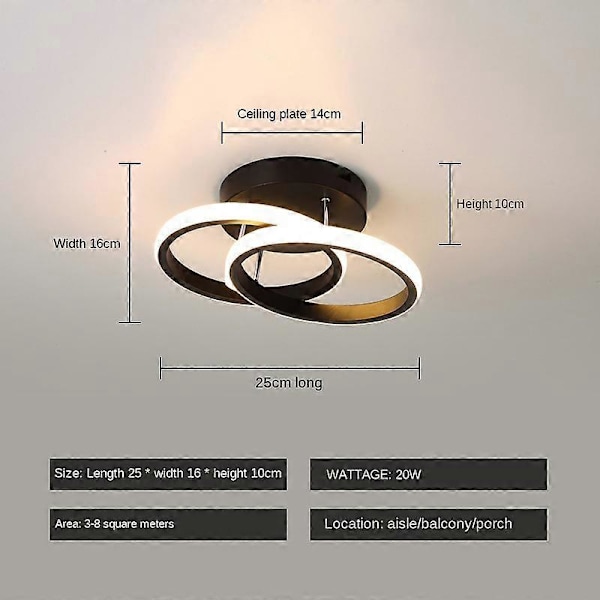 Gangs- og korridorbelysning, Moderne og nordisk bordlampe, LED-taklampe for entré og toalett