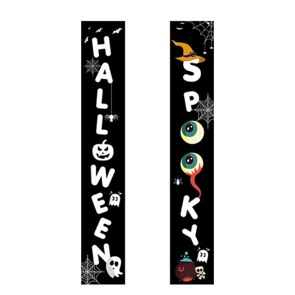 Halloween-koristeet ulkona sisäkuistin banneriovikoristeet, 70 tuumaa x 12 tuumaa, etukuistin kodin sisäpihan halloween-juhlien koristeluun 12" x 71"
