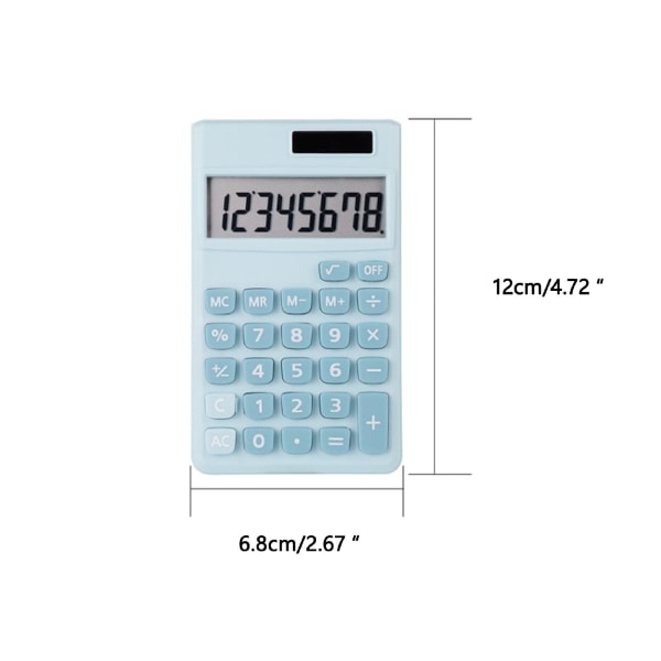 Mini-kalkylatorer, Fickkalkylator 8-siffrig solbatteri, Skrivbordskalkylatorer,Kalkylator,Standardfunktion Enkel miniräknare Liten,Lila Purple