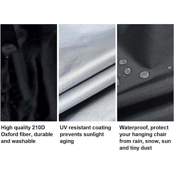 Oxford Zip Hengestoltrekk, Vanntett Trekk for Hagemøbler og Utendørsmøbler 190 X 115 cm