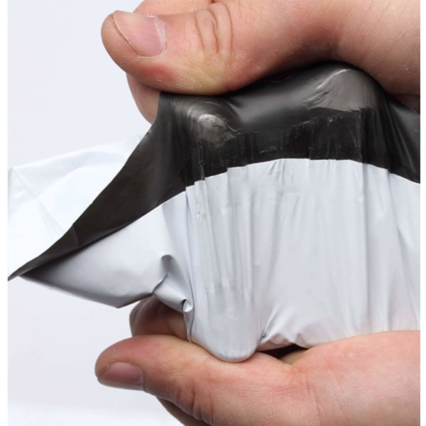 100 st Plastfraktpåsar Postkuvert Fraktkuvert för förpackning, förvaring, shopping-vit (25cm*35cm)