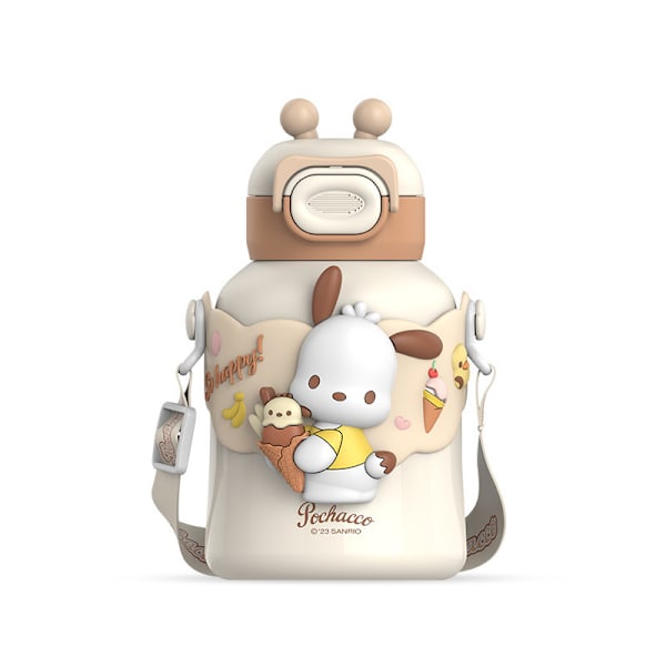 Termokopp, Jenter Kawaii Anime Cinnamoroll My Melody Kopp med Sugerør, Varm Vannflaske med Stor Kapasitet for Vinteren