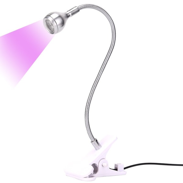 3W UV limlampa Ultraviolett LED Lila Ljus USB Med Clip Switch för telefonreparation UV Gel Nails