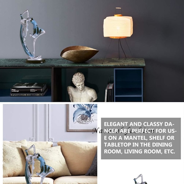 Dansende Pige Figur Resin Borddekoration Ornament Gave