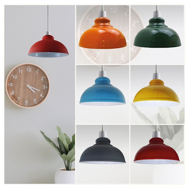 Metall Lampeskjermer, Taklampe Pendelskjerm, Ikke-elektrisk 30cm Enkel Montering, Buet Kjøkkenlampeskjerm, Kontor, Stue Lampeskjerm (Børstet Kobber)