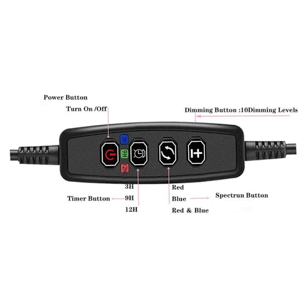 Justerbar Växtlampa - LED, Timer
