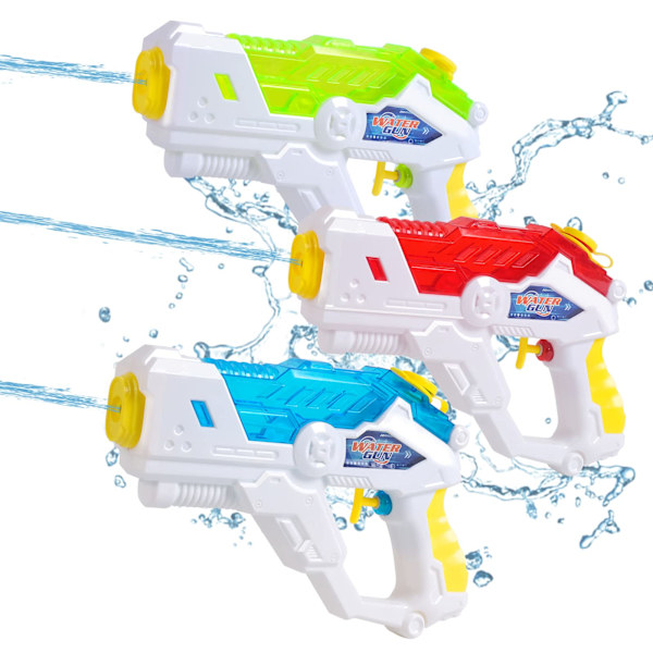 Vattenpistoler, 3 st Mini Squirt Guns, Små vattenpistoler Långt avstånd, Vattenleksaker för utomhusfamilj Kul Pool Strandfest, Sommargåvor