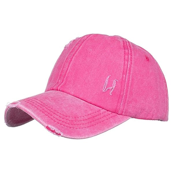 Sliten baseballcaps med lav profil, unisex Rose Red