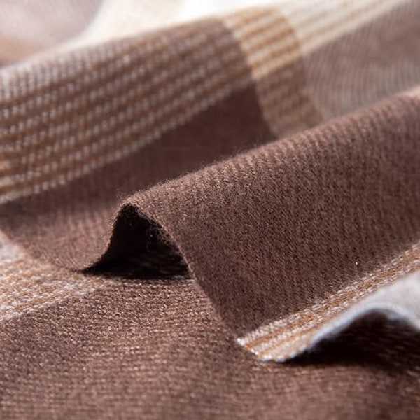 Vinterrutete skjerf for kvinner, kasjmirfølelse, lange varme sjal, pashmina-duskesjal, stola, Valentinsdagsgaver, skjerf, julegave Drak Khaki