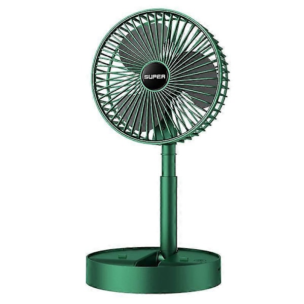 Teleskooppinen kokoontaitettava tuuletin, ladattava ja joustava mini pöytätuuletin 3 tuulitason säädöllä, 5W Green Direct plug type