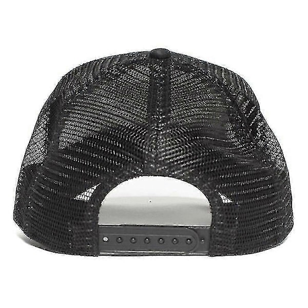 Mesh Djur Broderi Snapback Caps, Svart Panter