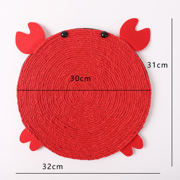 Hängande Klösbräda för Katter, Skyddar Möbel, Slipar Klor, Leksakmatta för Innekatter, Sisalmatta, Krabba Crab