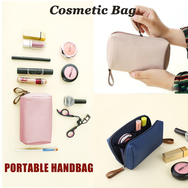 Rejse Makeup Pung, Vandtæt Bærbar Rejse Toiletpung med Lynlås, Lille Makeup Organizer Clutch til Kvinder