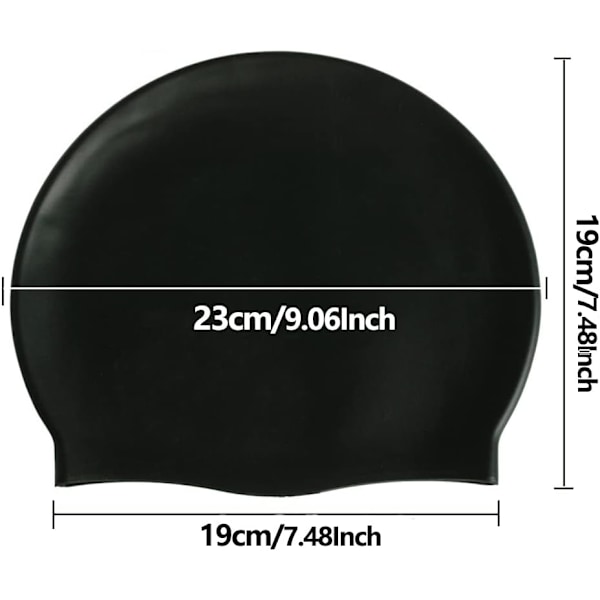 Badehetter for barn 100% Silikon badehetter for gutter og jenter, Komfortabel stretch vanntett badehette, Stretch badehetter for langt og kort hår, Hvit