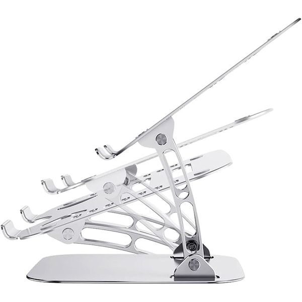 Laptop Riser til Skrivebord, Computer Stand til Laptop - Foldbar Holder, Bærbare Aluminium Stands Kompatible med MacBook Pro, Air, Justerbar Stand