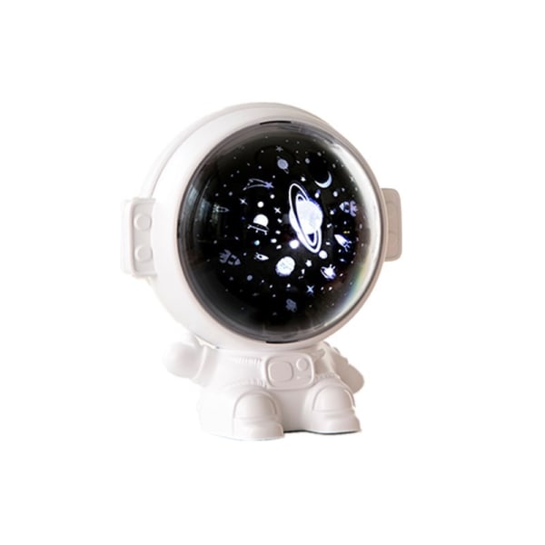 Astronaut Star Sky-projektor, 360°-rotation Astronautprojektor med 8 musik 3 projektionsteman 4 ljuslägen Laddning, USB -nattlampa för barn