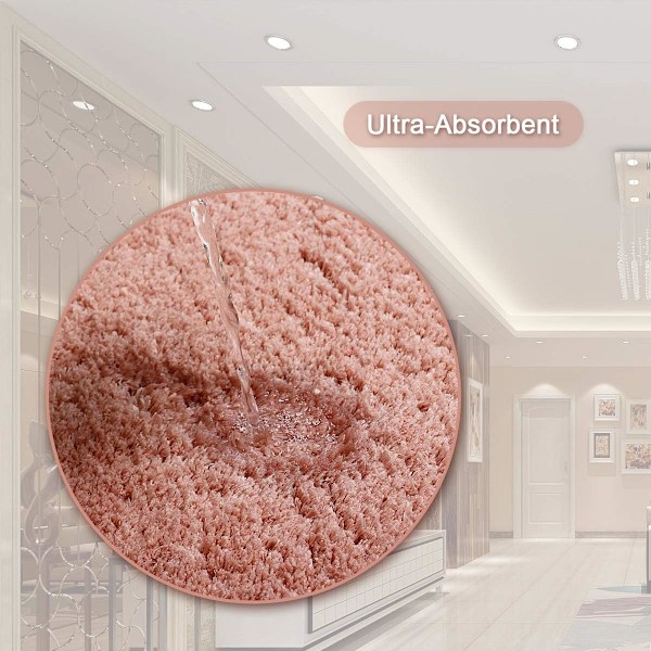 Vattenabsorberande Badrumsmattor, Badrumsmattor Golvmatta, Halkfria Sovrumsmattor, Barnmatta Lämplig För Badrum/Sovrum/Kök (Rosa, 31.5*19.7in)