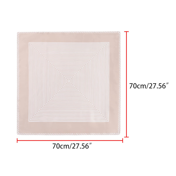 sourcing map 70cm Dam Randig Tryck Fyrkantiga Scarves Halsduk Näsduk Huvudband