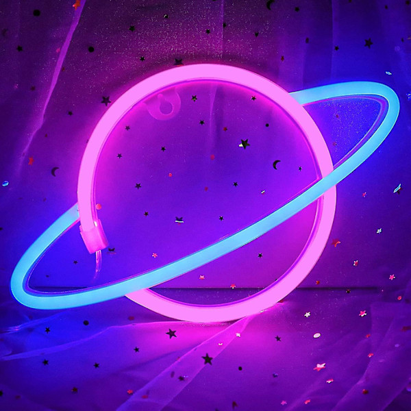 Neon-kyltit, Led-neonvalokyltti, jota voi käyttää paristoilla tai USB:llä, seinäkoriste Led-valot Koti-sisustus Riippuva taide Neon-kyltit (Vaaleanpunainen Sininen) pink,blue