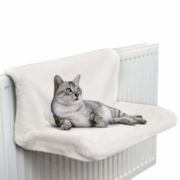 Hængende radiatorseng til katte og hunde, varm og behagelig. Stærk og holdbar. Med maskinvaskbart betræk og foldbar ramme for nem opbevaring