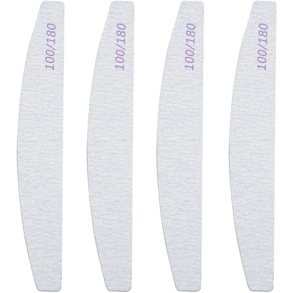 Nagelfilar, 4 st professionella nagelfilar, dubbelsidig emerybräda, nagelfil, nagelstylingverktyg, för nagelvård och styling