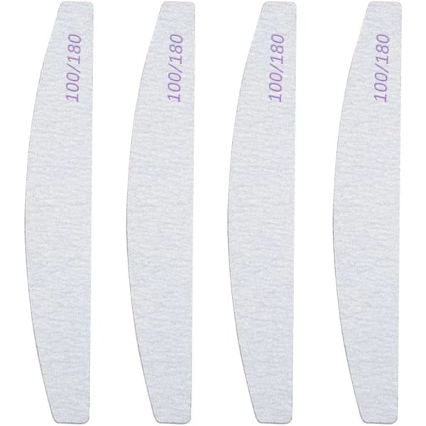 Nail Files, 4 Pcs Professional Nail Files, Double Sided Emery Board, Nail File, Nail Styling Tools, for Nail Grooming and Styling