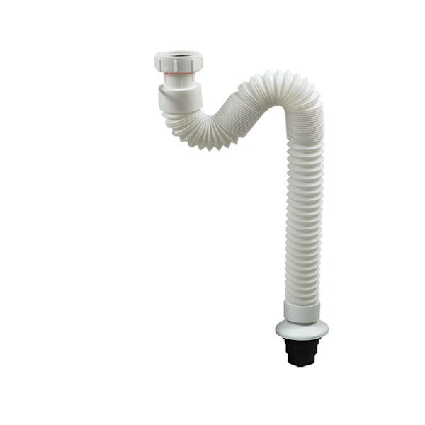 Flexibel Avloppsslang 1 1/2 Tum x 40 mm, Siphon eller Luktfälla för Handfat, Utökningsbar från 285-780 mm GA016C002