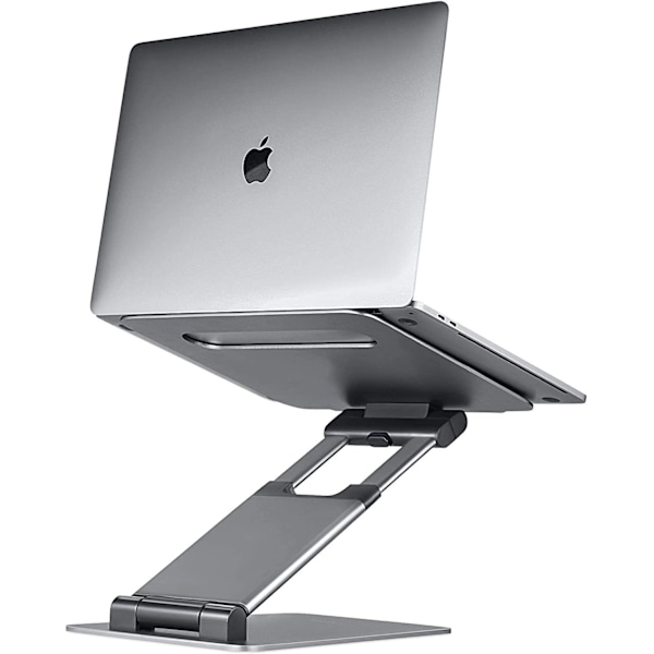 Grå Højdejusterbar Laptop Tower Stand, Justerbar Laptop Stand, Fleksibel Laptop Stand.