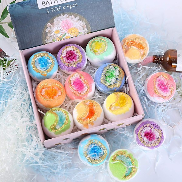 Badbombsset, Badbollar Havssalt Kroppsrengöring, För Bubbelbad Spa & Hemanvändning Födelsedag