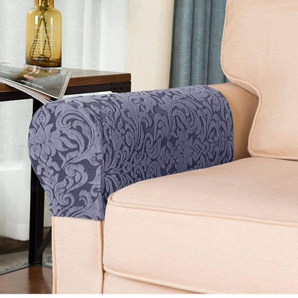 Armlenetrekk, sett med 2 sofa stretch armlene stoltrekk for møbelbeskyttelse, sklisikre sofa stol armbeskyttere spandex polyester trekk