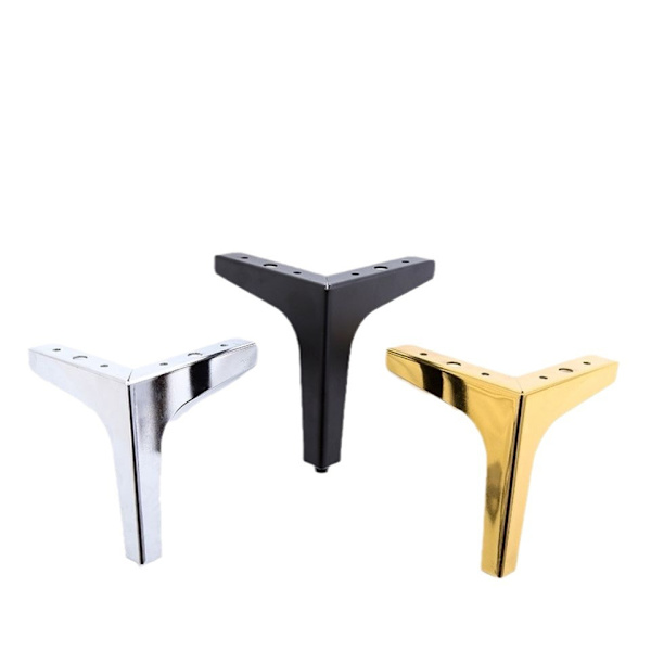 4 huonekalujalan sarja, 10 cm modernit metalliset kolmiopöydän jalat, huonekalujalat kaappeihin, metalliset kolmijalat, sohvan jalat, kaapin jalat, kirkas hopea 15cm