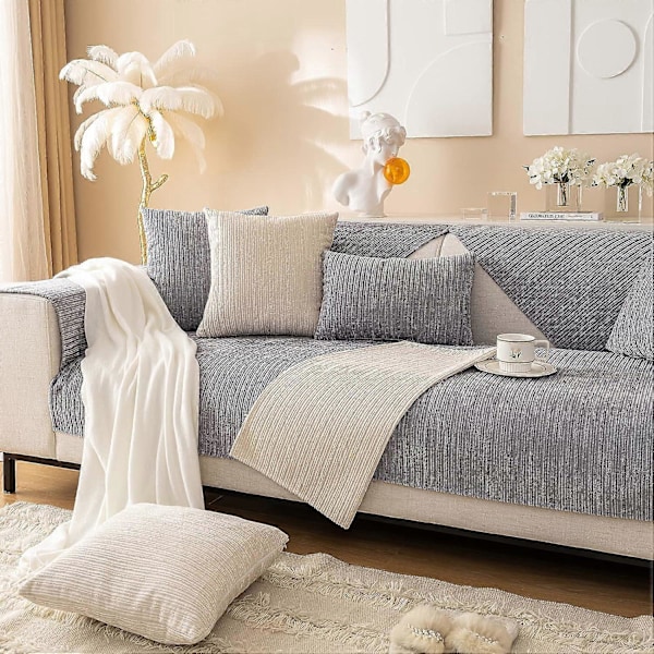 Sofa Trekk, for 3-seters Sofa, Sklisikkert, Sofa Trekk, Møbelbeskytter Sofa Trekk for Sittepute Sofa (90*180cm)