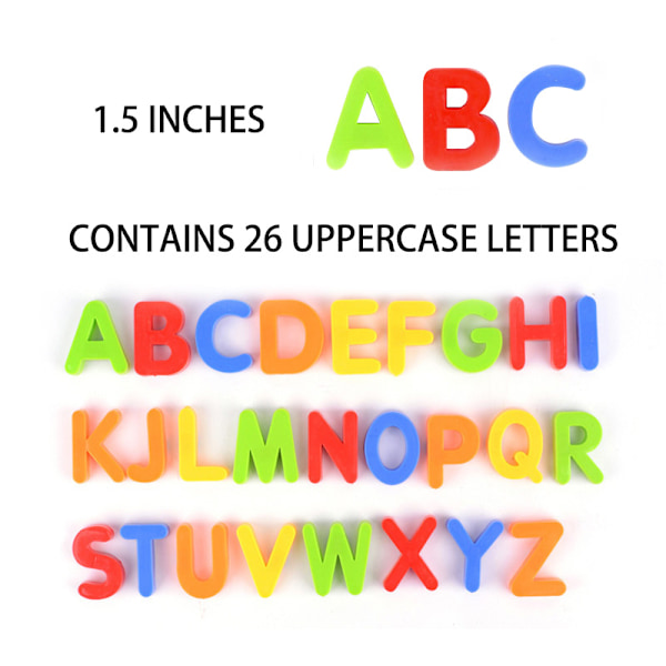 Magnetiske Bogstaver Til Småbørn - Plastik Alphabet Abc Magneter Køleskab Børn Store Bogstaver Symboler Til Køleskab (26 Stk)