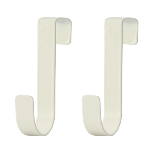 Över dörrkrok, 2-pack dörrhängare utan spikar för badrum kök kontor, hängare krokar idealiska för sovrum, badrum, garderob, vit white