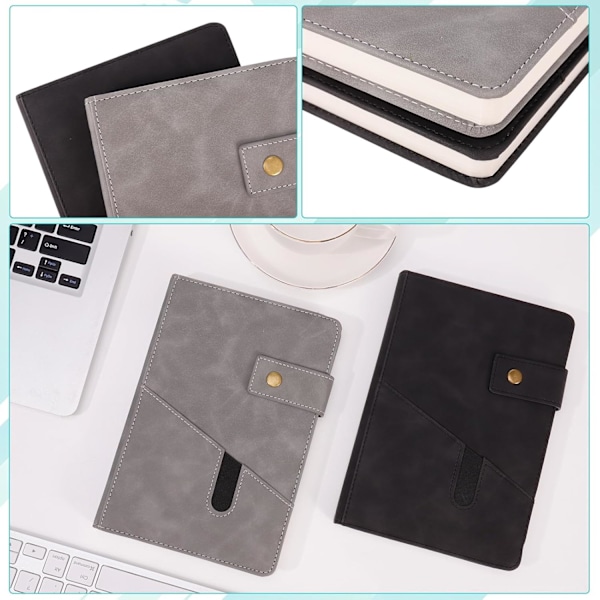 2-pakks A5 Notatbok Journal, 8,3\"×5,8\" Hardback Notatbøker, 200 Siders Linjert Journal Tykk Notisblokk