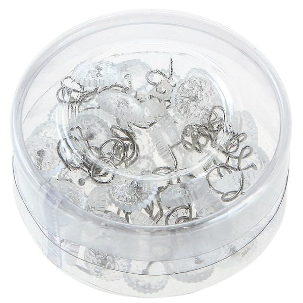 100 stk Gjennomsiktige Plast Hodeskruer for Polstring og Faste Tepper Sofagrupper Klare Hoder Twist Pins Trekk Sengetepper