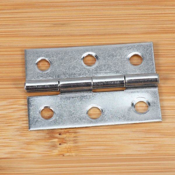 Charniere Meuble 10 stk. rustfrit stål vinduesskabs hængsler (sølv ， 31 * 45 mm)