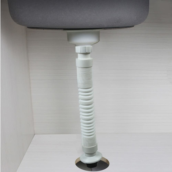 Flexibel Avloppsslang 1 1/2 Tum x 40 mm, Siphon eller Luktfälla för Handfat, Utökningsbar från 285-780 mm GA016C002