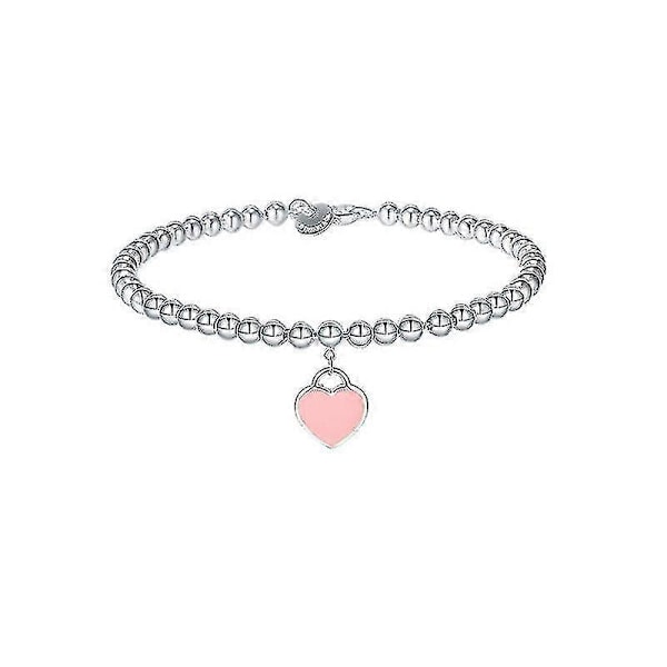 Armbånd, 925 Sterling Sølv Armbånd, Stilig Søt Retro All Match Smykke Trend Armbånd pink