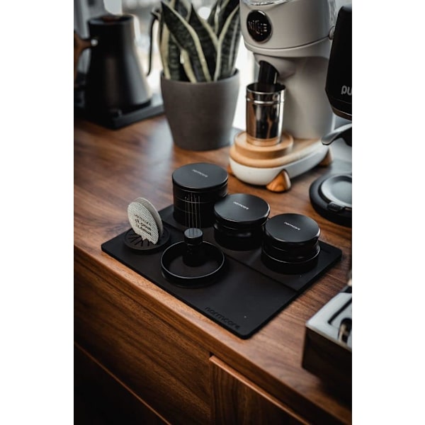 Espresso Tamping Station I Espresso Tamping Matta I Espresso Tillbehör Verktyg för Baristor I Livsmedelsgodkänd Halkfri Silikon I 24 cm x 19 cm