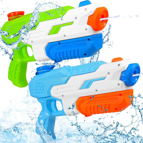 2-pack vattenpistol leksak för barn vuxna, sommar blötläggning spruta pistoler, utomhus vattenpistol leksak för simbassäng gård gräsmatta strand