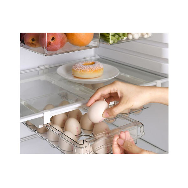 Fridge Vegetable Drawer Organizer ，Fridge Organizer ，Adjustable Drawer Fridge Storage Box 、 Fresh-keeping Box