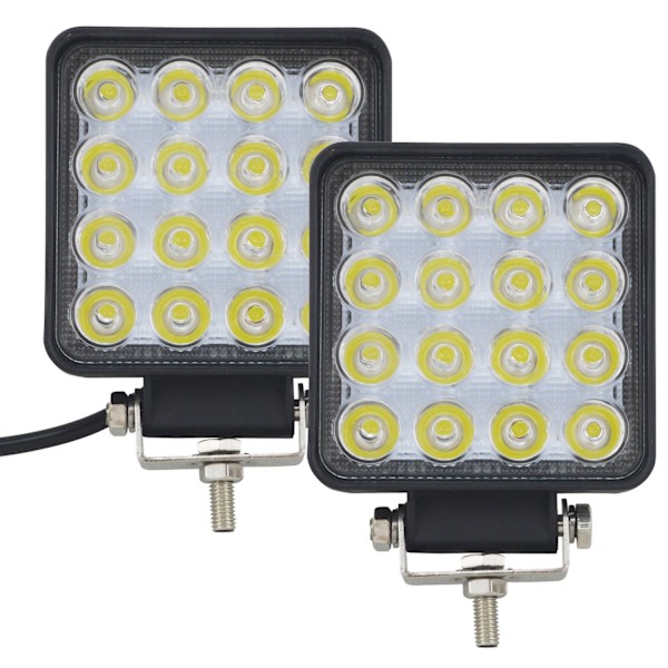 2 stk. 4 tommer 48W Spot Light Arbejdslygte LED, Bred Stråle Arbejdslygte til Off Road Truck SUV og 4x4 Tågelygte