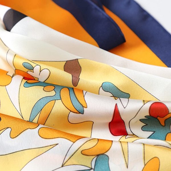 Fyrkantig taktil silkescarf med unikt mönster för damers turbanscarf