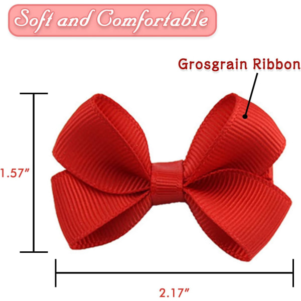 20 färger 2" Boutique Mini baby Hårrosett Grosgrain Ribbon Hårrosetter Alligatorklämmor Hårtillbehör för baby Småbarn Barn