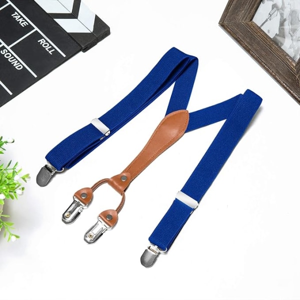 Fashion Y-seler til mænd - 122 cm elastiske justerbare stropper 2,5 cm